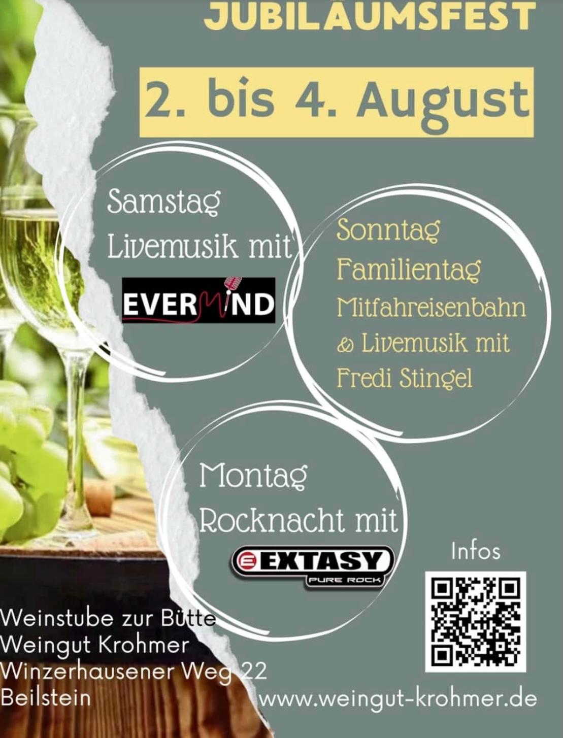 71717 Beilstein Jubiläumsfest Weinstube zur Bütte